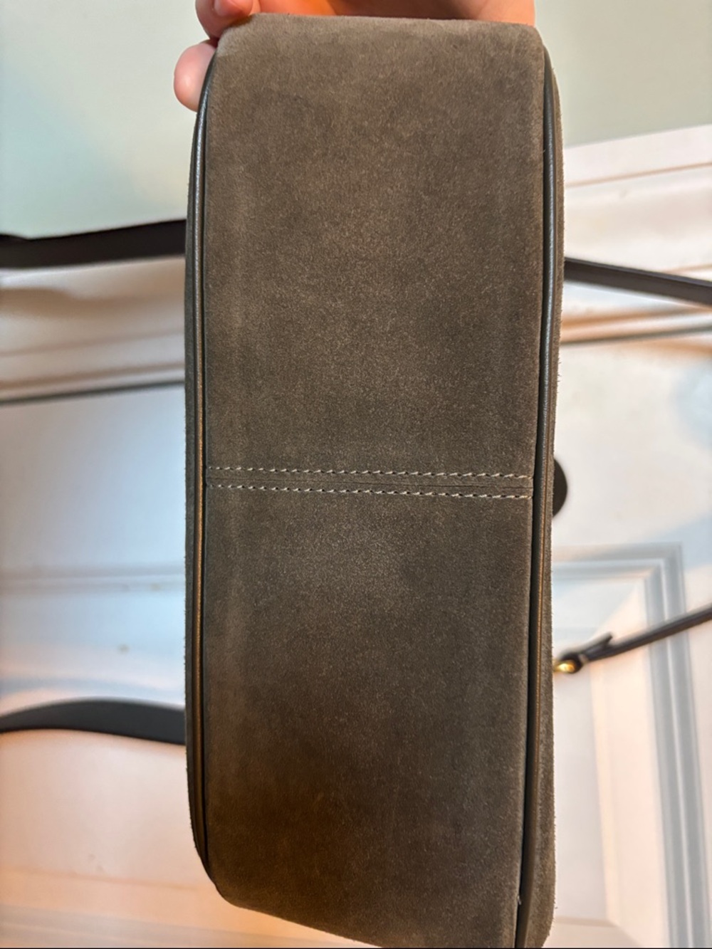 Coach Soft Tabby Olive Suede Shoulder Bag - Picture 8 of 15